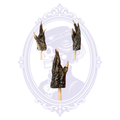 Close-up of genuine alligator foot back scratchers