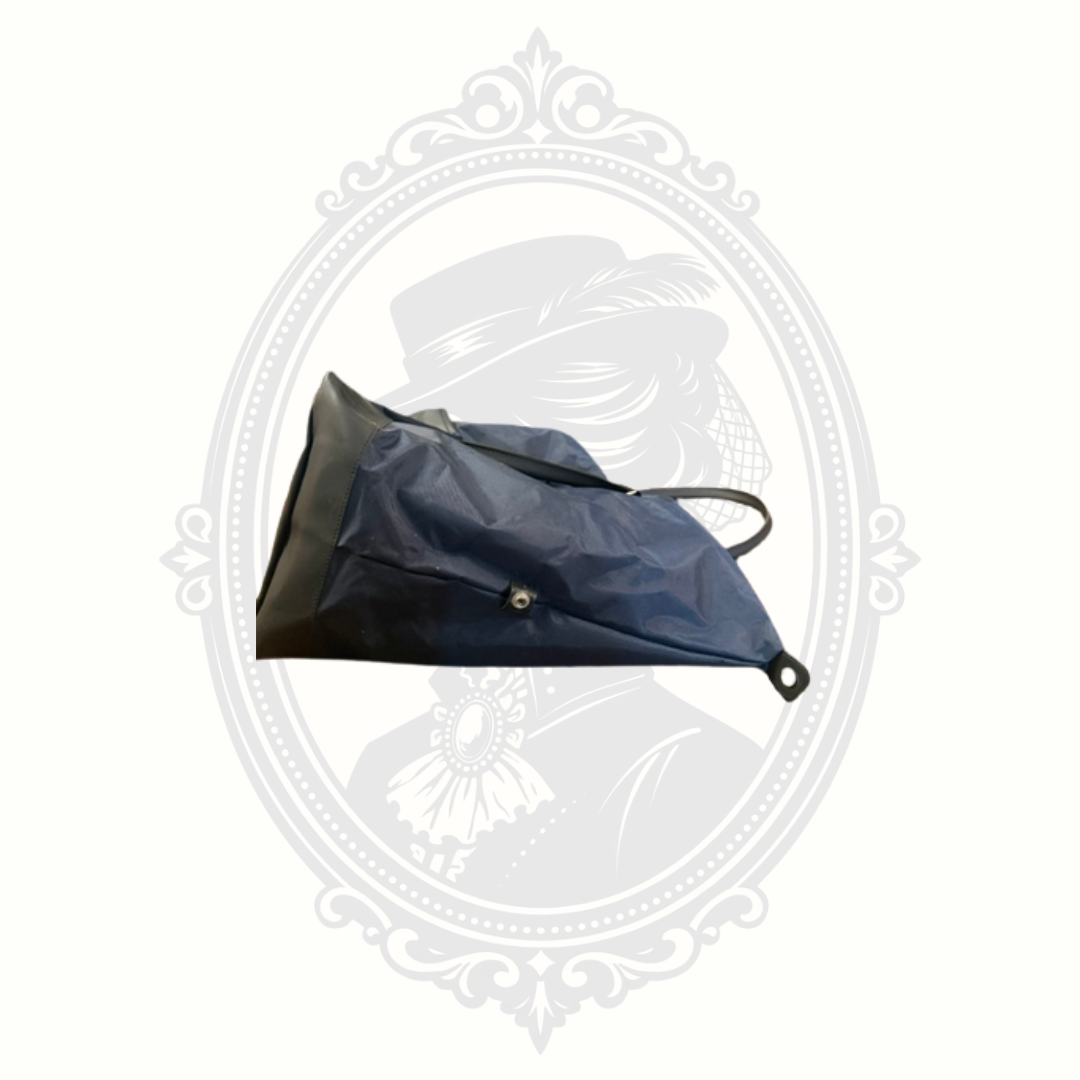 Side view of foldable Walt Disney World travel bag showing structure and snap closure detail