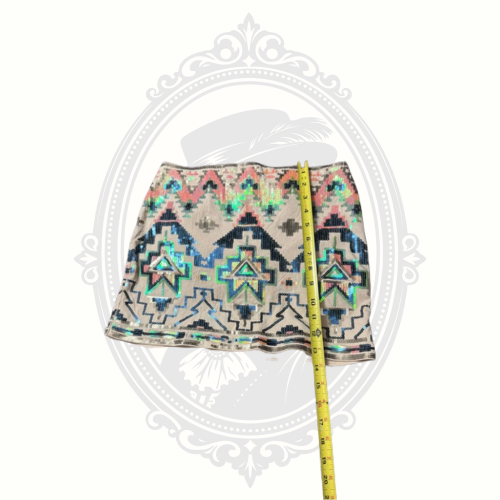 Length measurement of Express sequin mini skirt