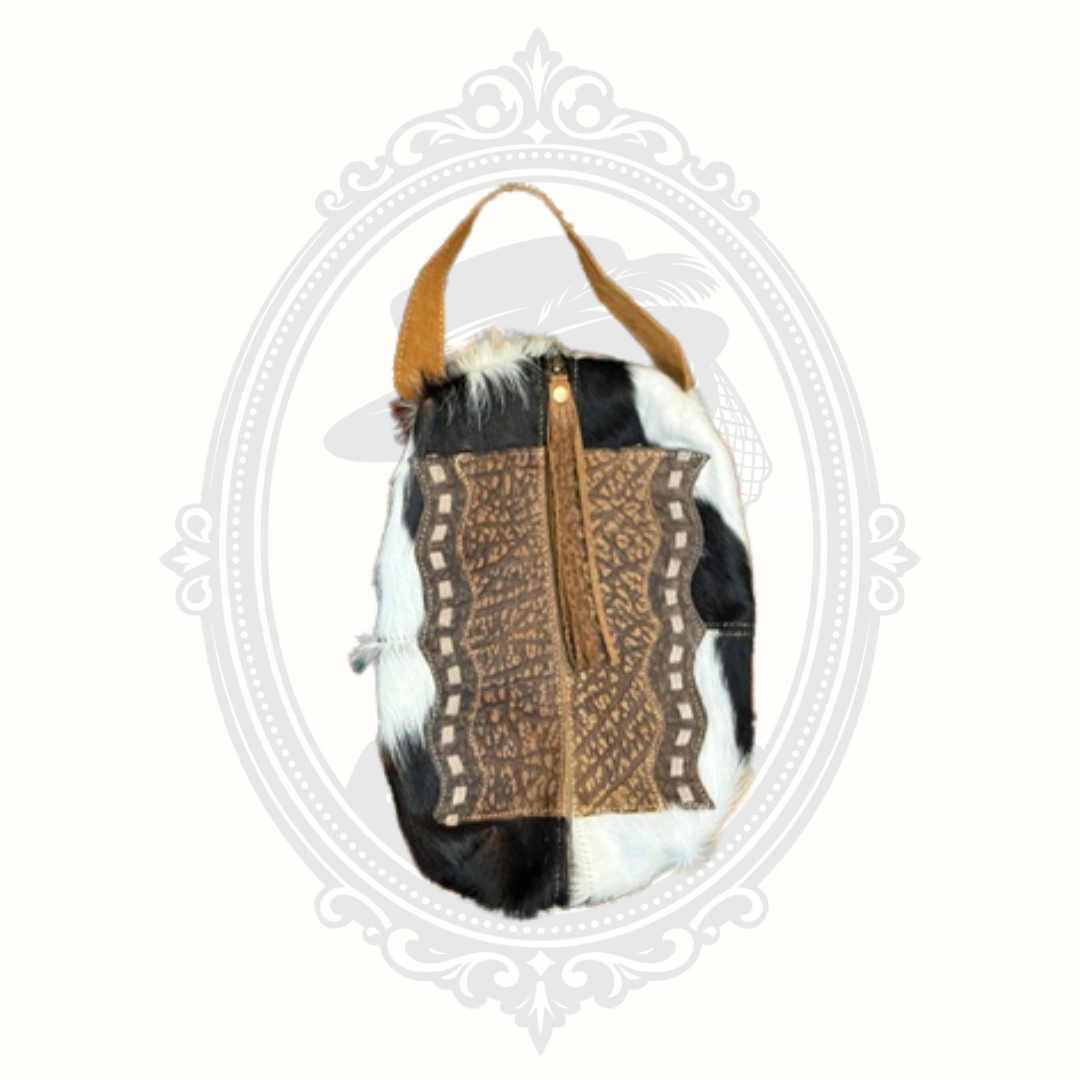 Myra Genuine Hair-On Hide Toiletry Bag | NWOT