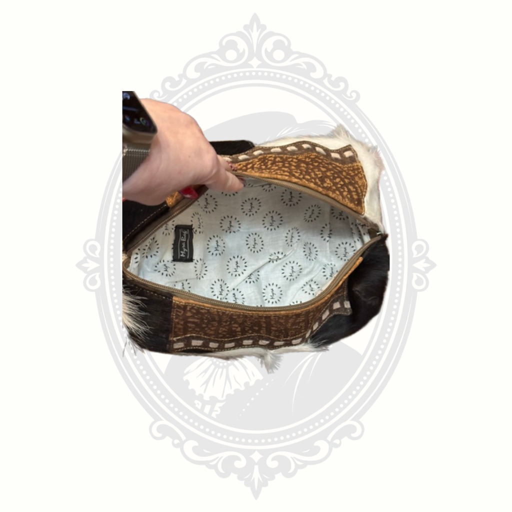 Myra Genuine Hair-On Hide Toiletry Bag | NWOT