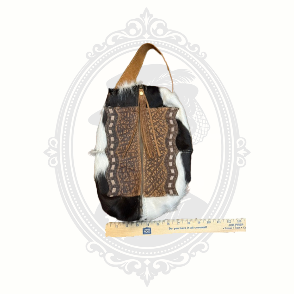 Myra Genuine Hair-On Hide Toiletry Bag | NWOT