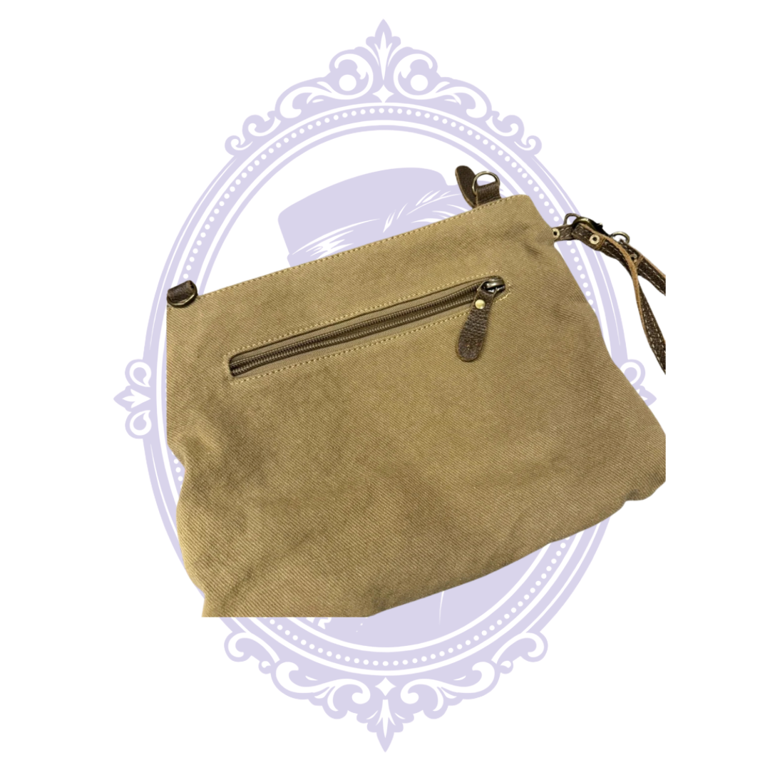 Back canvas zipper pocket of Myra wristlet
