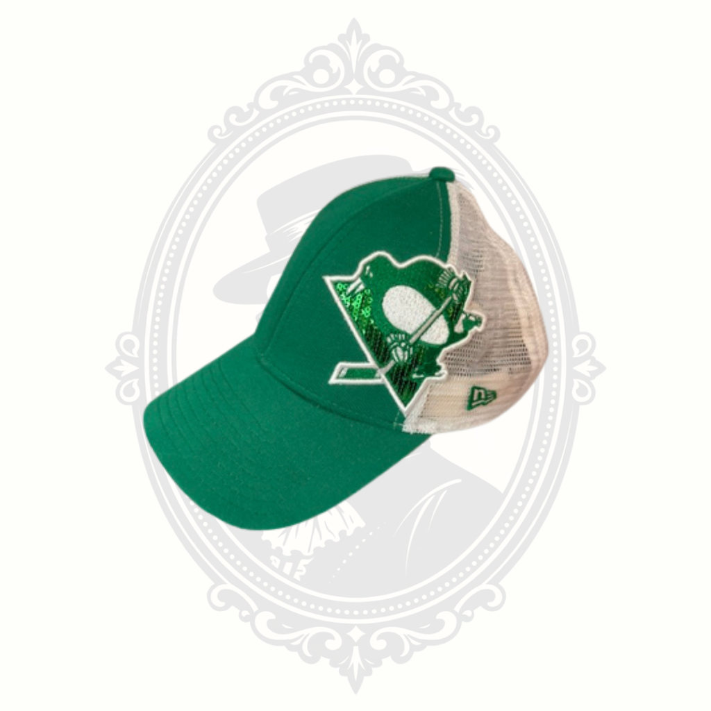 New Era Pittsburgh Penguins Women's St Patrick's Day Mesh Trucker Hat NHL