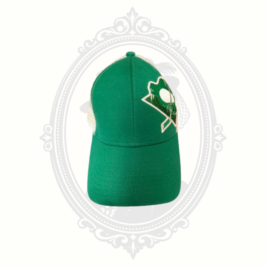New Era Pittsburgh Penguins Women's St Patrick's Day Mesh Trucker Hat NHL