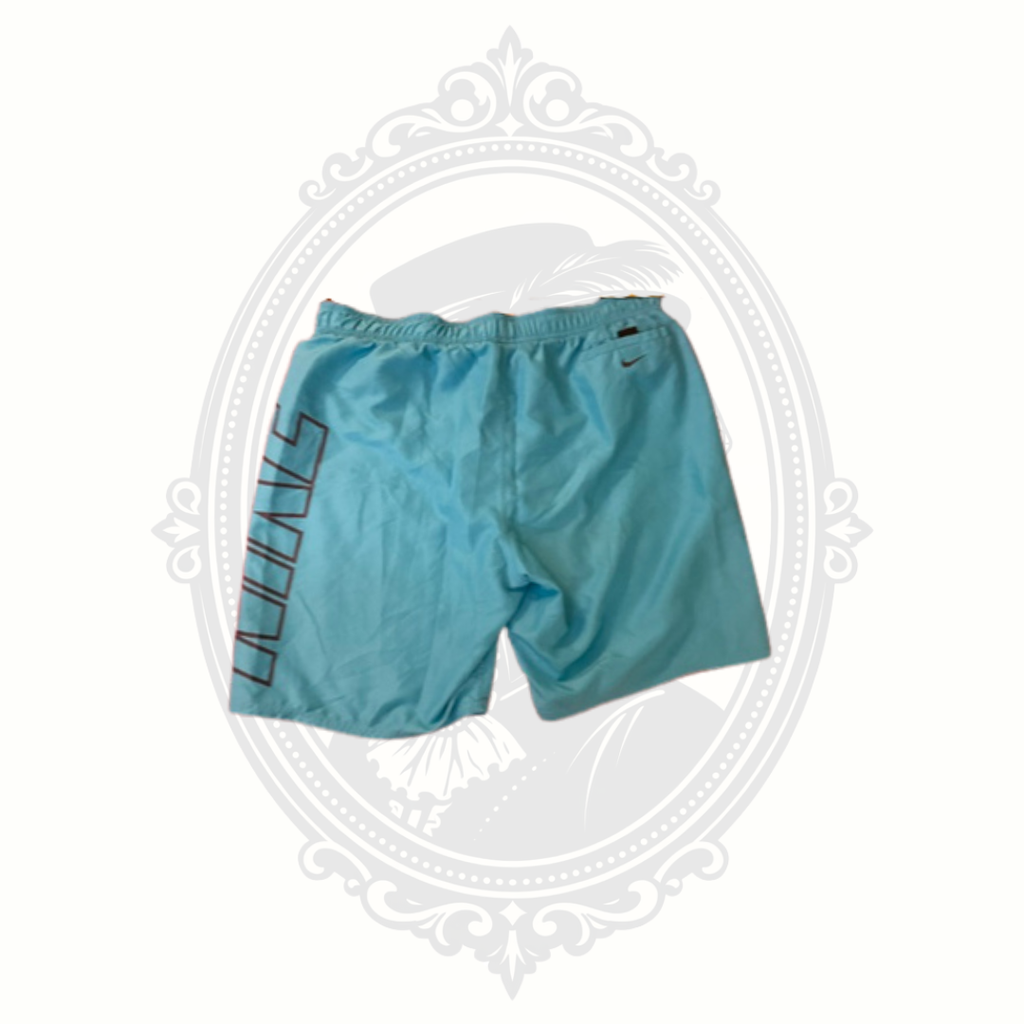 Nike Men's Turquoise Swim Trunks XL Mesh Lined Drawstring Board Shorts