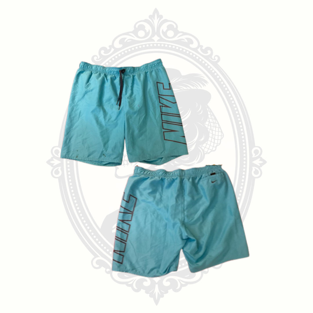 Nike Men's Turquoise Swim Trunks XL Mesh Lined Drawstring Board Shorts