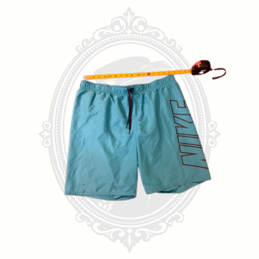 Nike Men's Turquoise Swim Trunks XL Mesh Lined Drawstring Board Shorts
