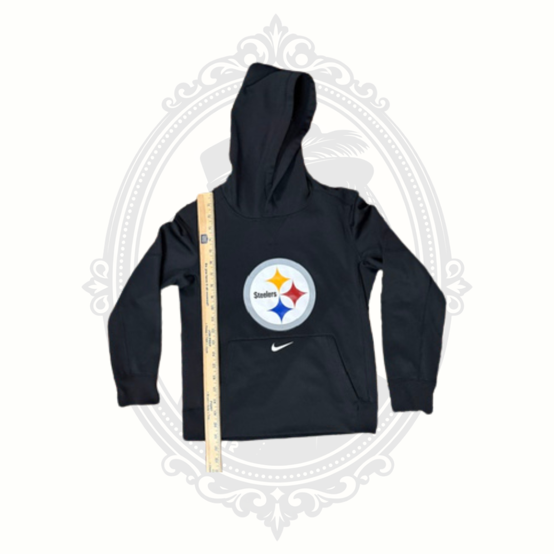 Nike NFL Pittsburgh Steelers Therma-FIT Youth Hoodie Medium 10-12 Black On-Field