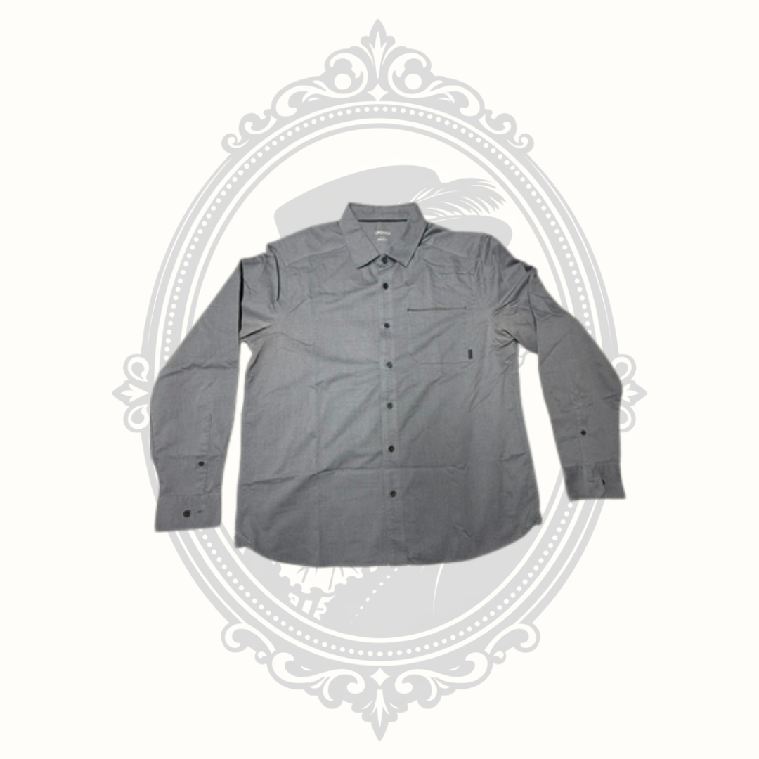 OGIO Men's Gray Performance Button-Up Shirt - Large