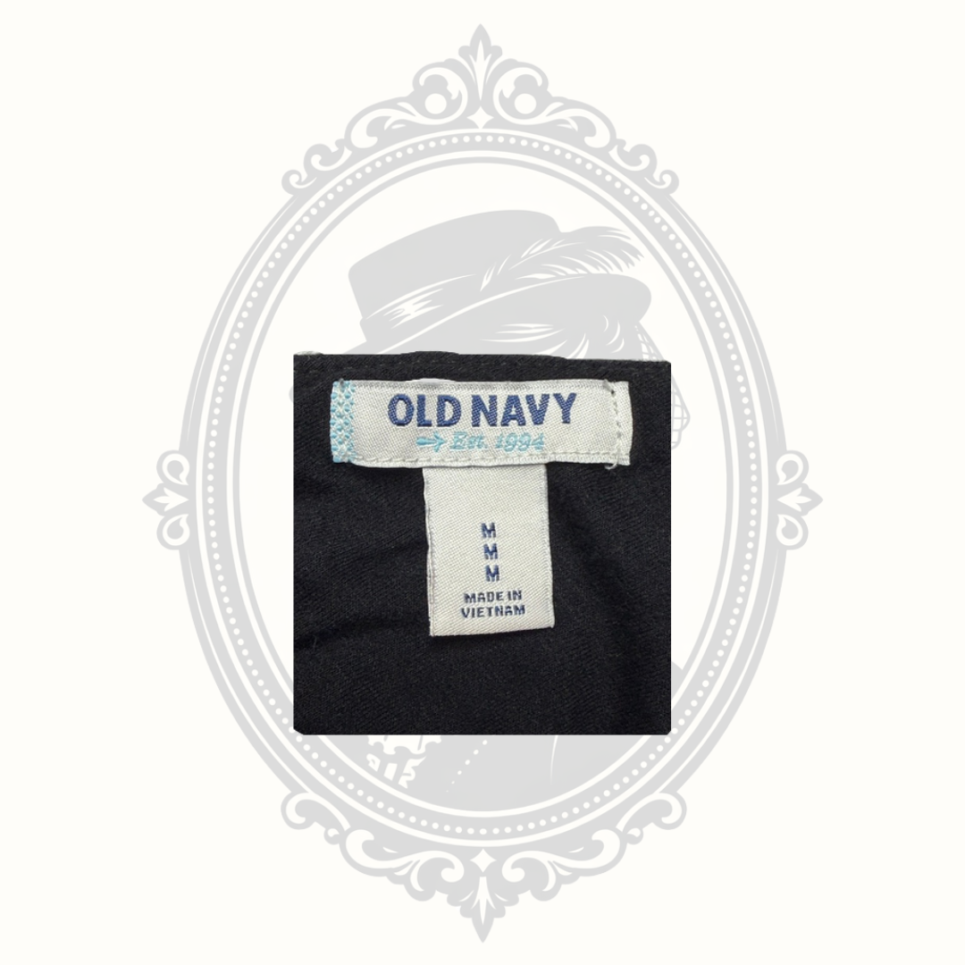 Old Navy Black Sleeveless Empire Waist Swing Dress Women's Medium