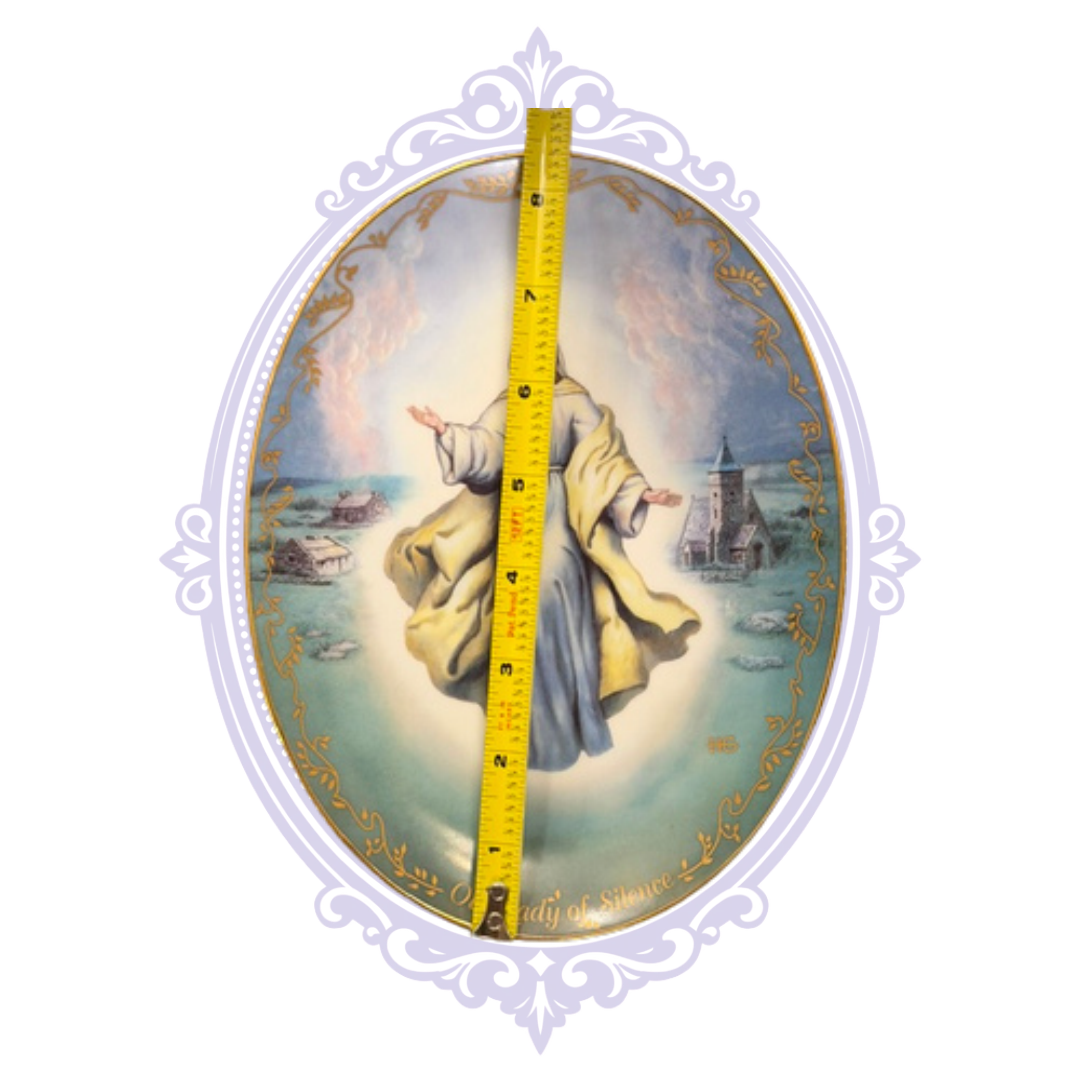 Our Lady of Silence porcelain collector plate height approximately 8.5 inches