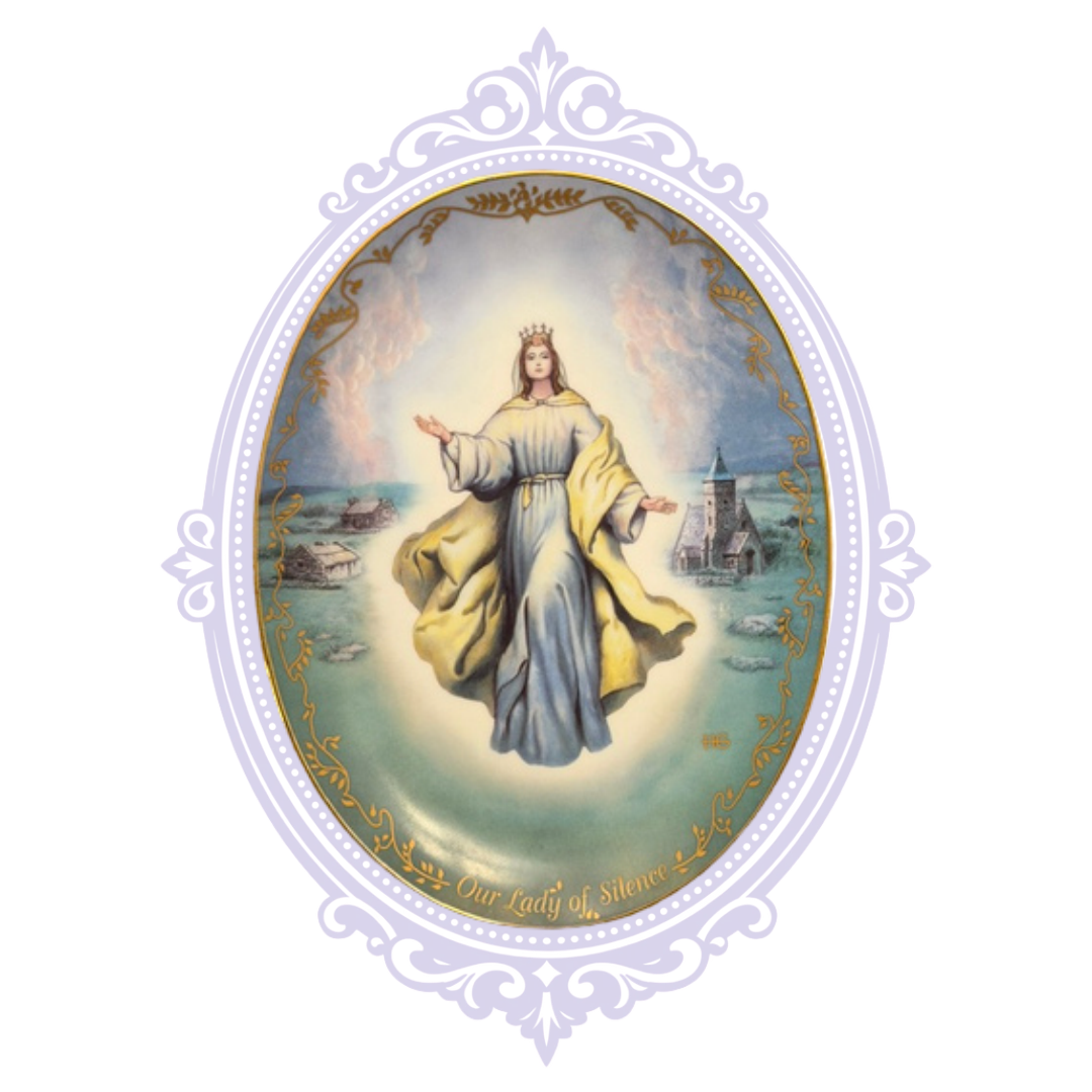 Our Lady of Silence decorative collector plate alternate front view