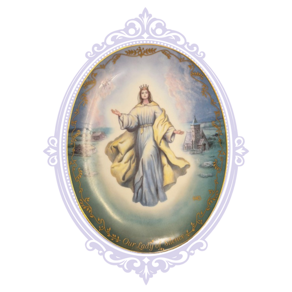 Our Lady of Silence plate detailed front view