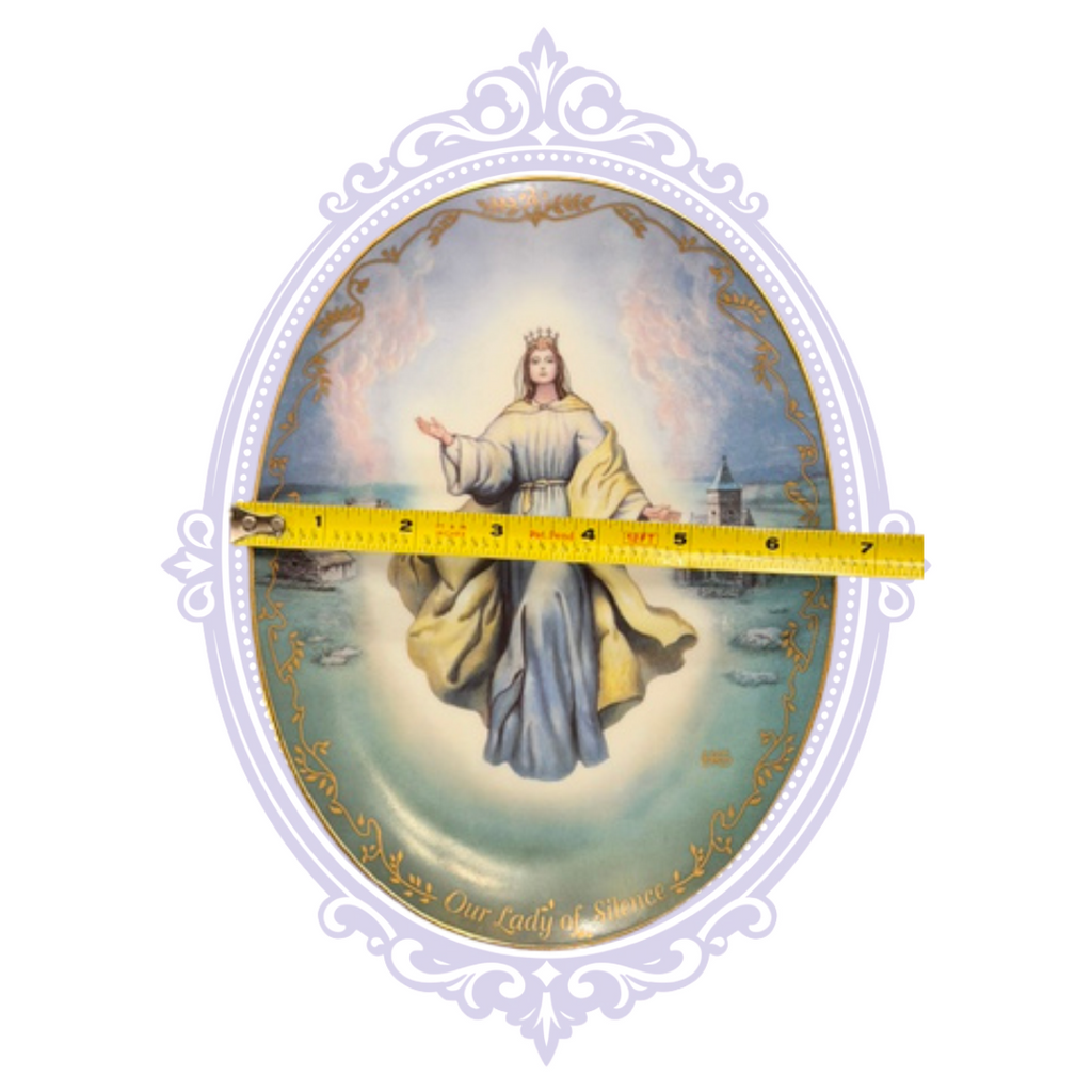 Our Lady of Silence porcelain collector plate width approximately 7 inches