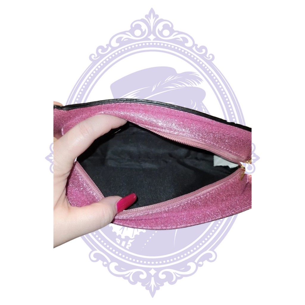 Pastel telephone handbag with pink handset and strap