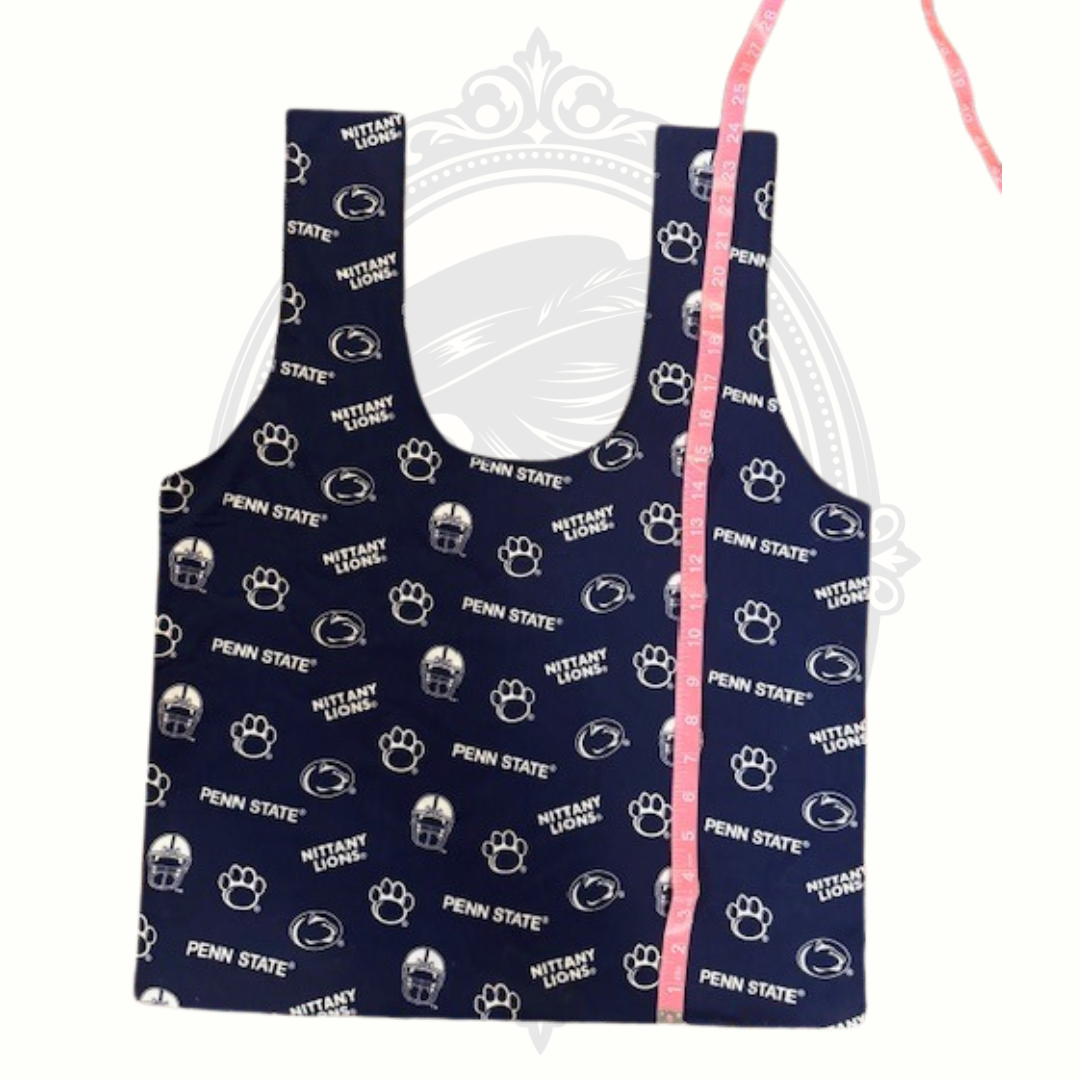Navy blue tank top with Penn State logo and text on a white background