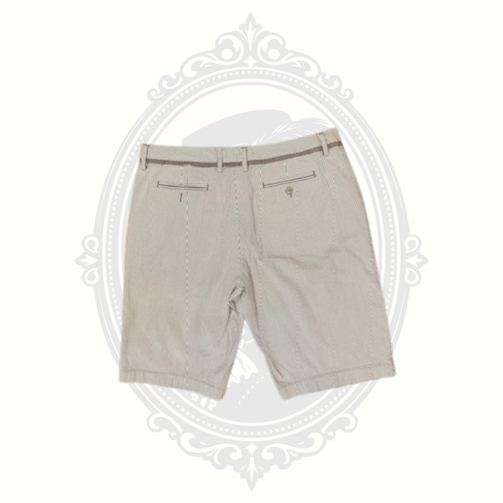Preswick & Moore Sport Women's Pinstripe Bermuda Shorts Size 16 Cotton Stretch