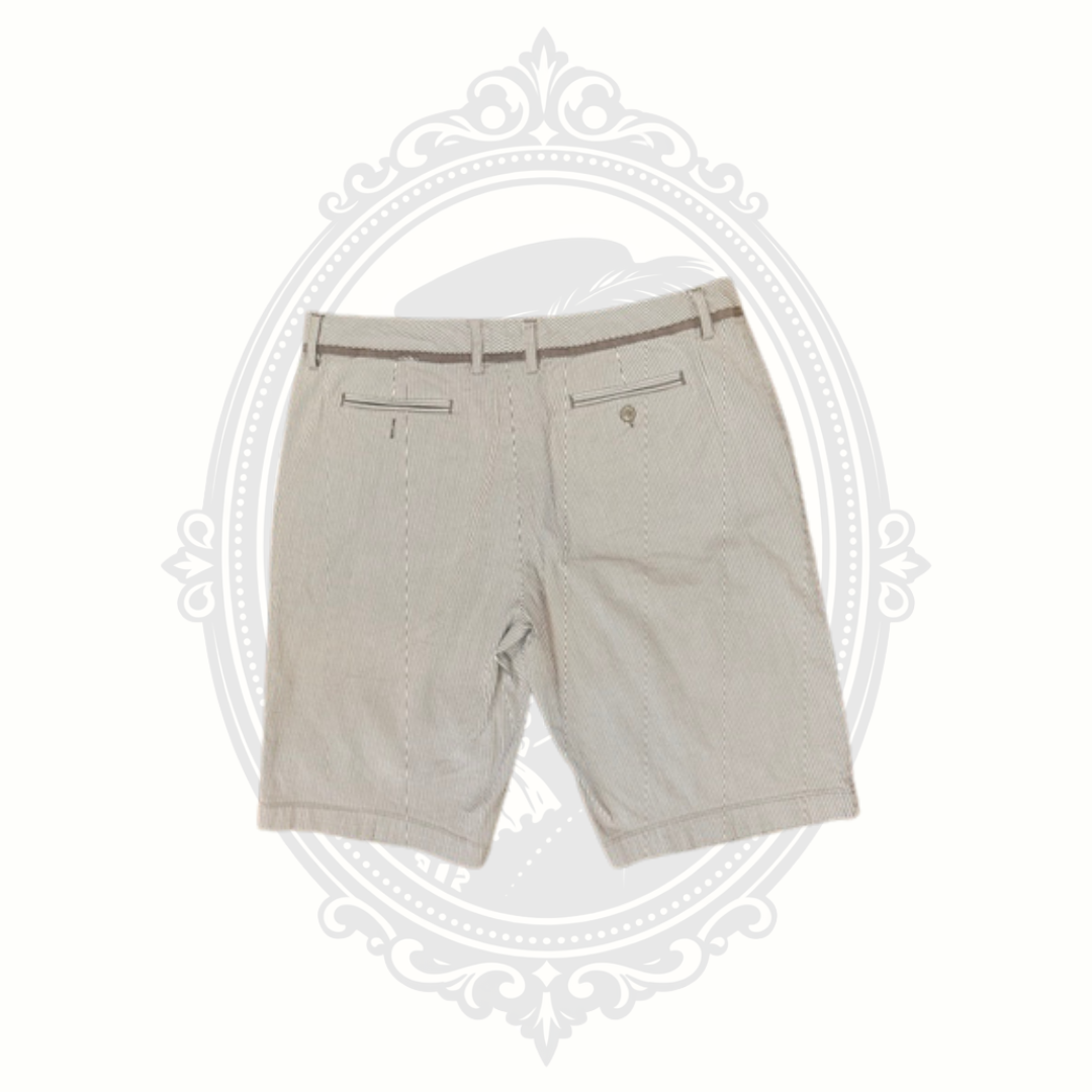 Preswick & Moore Sport Women's Pinstripe Bermuda Shorts Size 16 Cotton Stretch