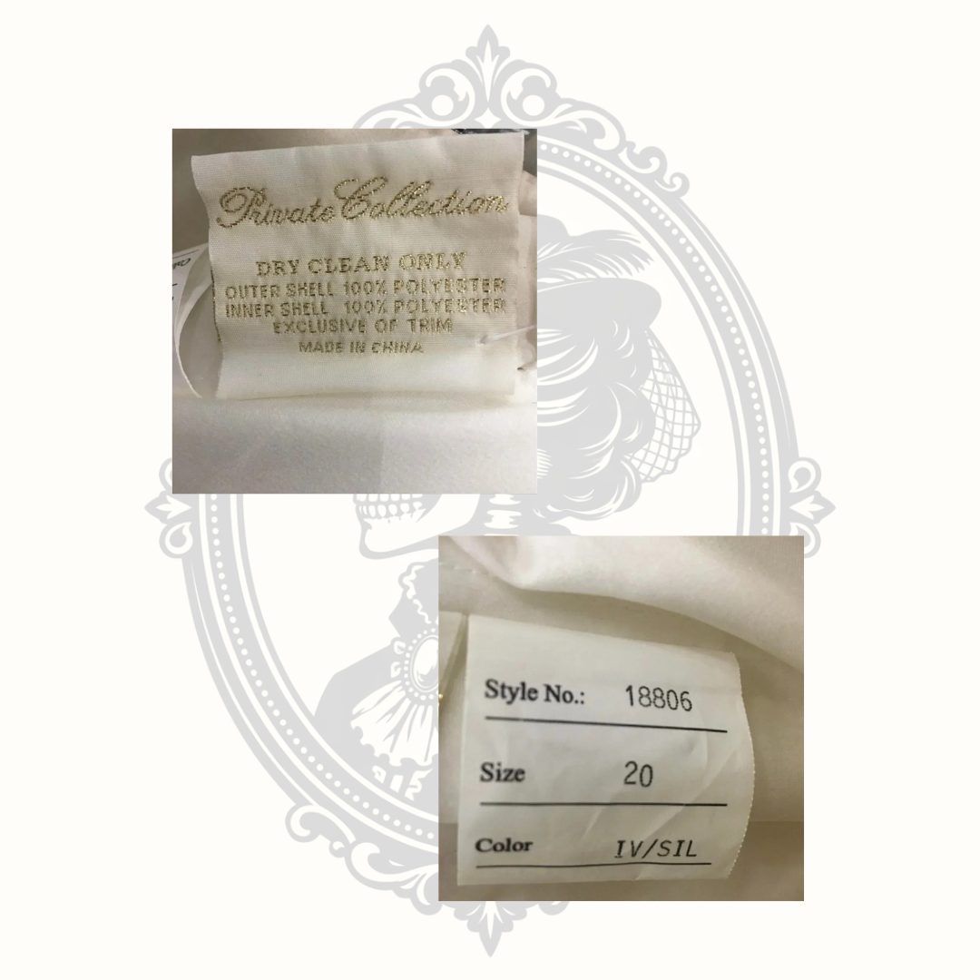 Private Collection Ivory Beaded Corset Wedding Gown – Size 20