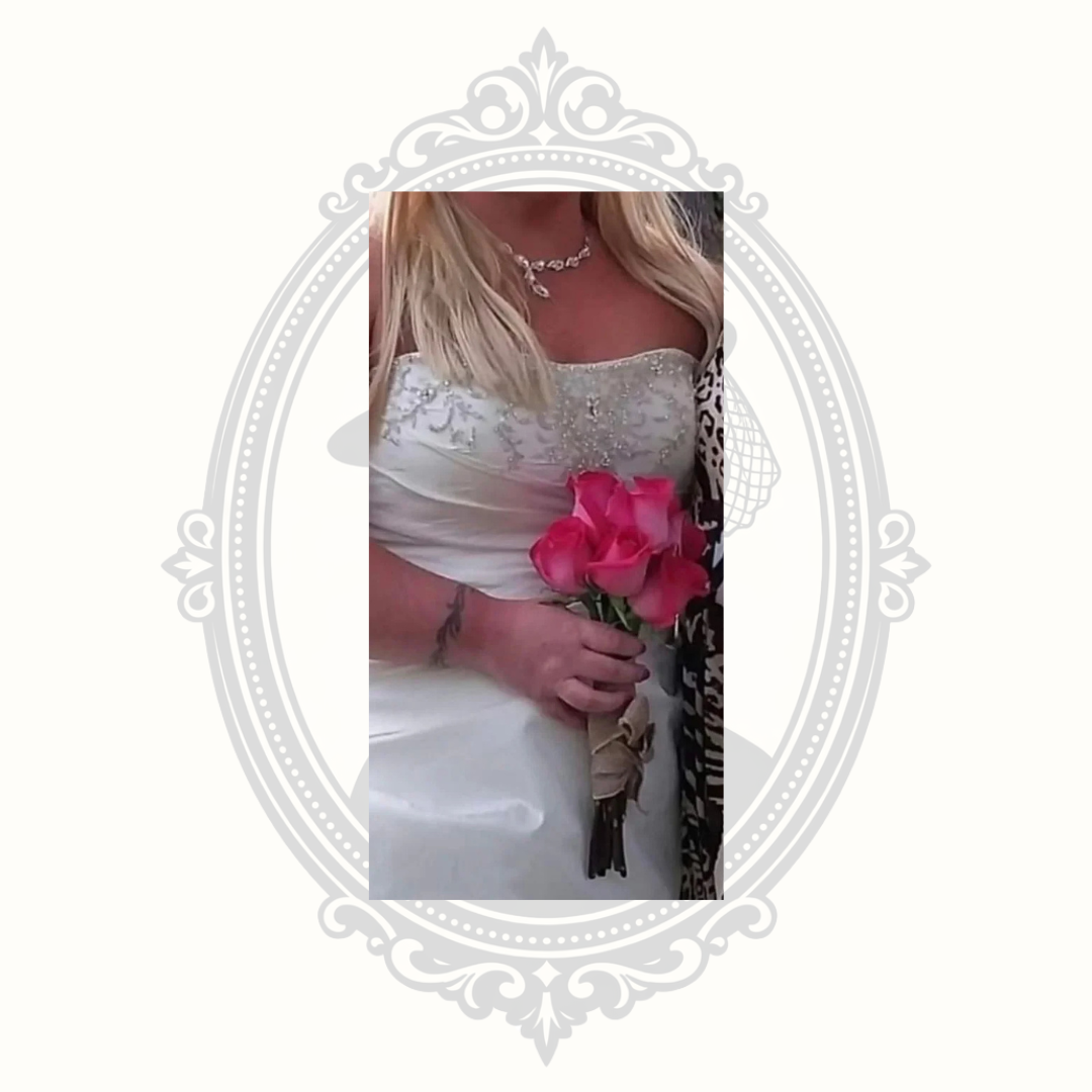 Private Collection Ivory Beaded Corset Wedding Gown – Size 20