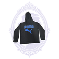 PUMA Boys Black & Blue Logo Pullover Hoodie – Size M (10–12)