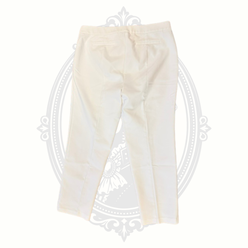 Rafaella Curvy White Ankle Pants Women's Size 14 Stretch Career Casual