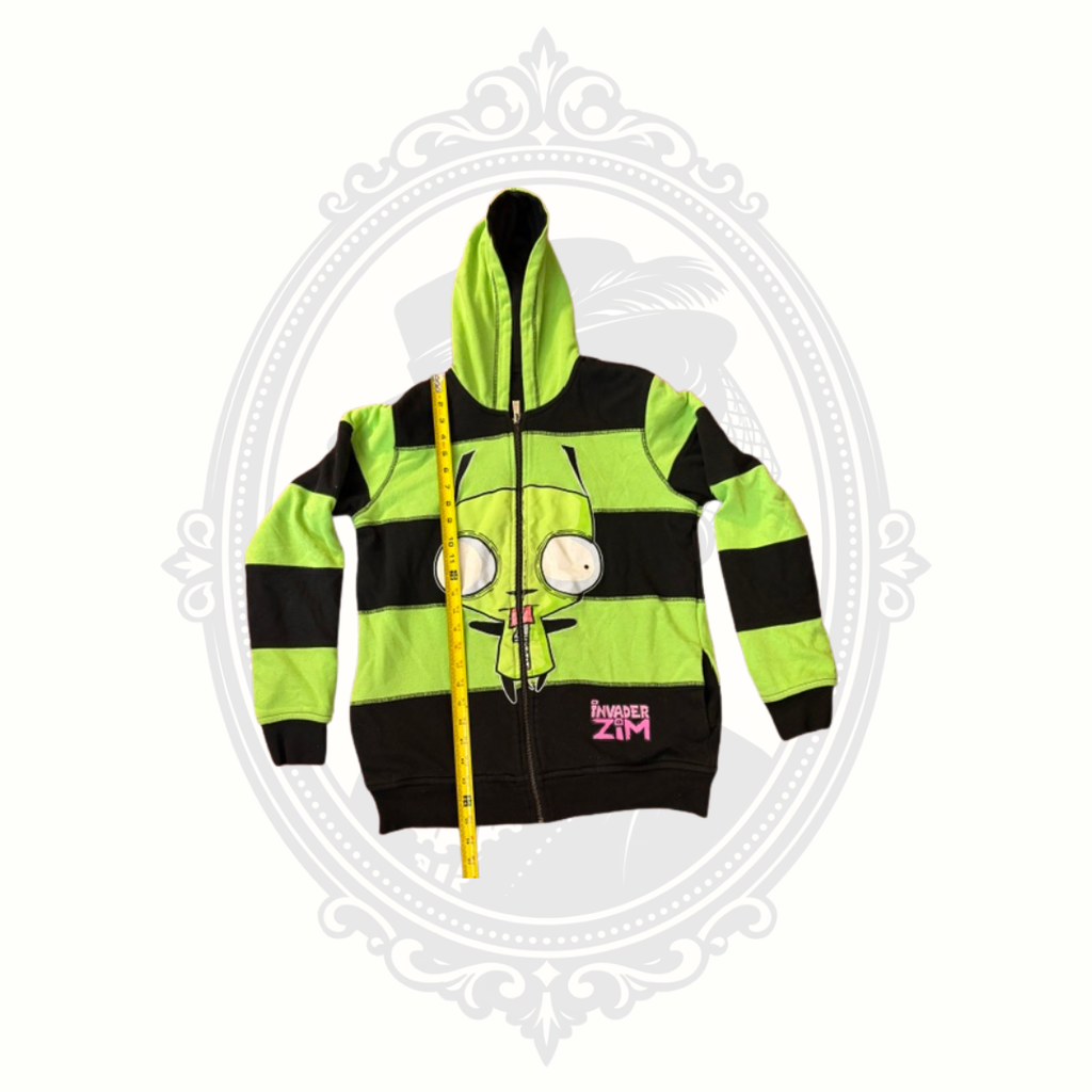 Reversible Invader Zim GIR Zip Hoodie Nickelodeon 2-in-1 Graphic Sweatshirt