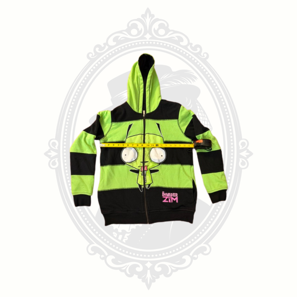 Reversible Invader Zim GIR Zip Hoodie Nickelodeon 2-in-1 Graphic Sweatshirt