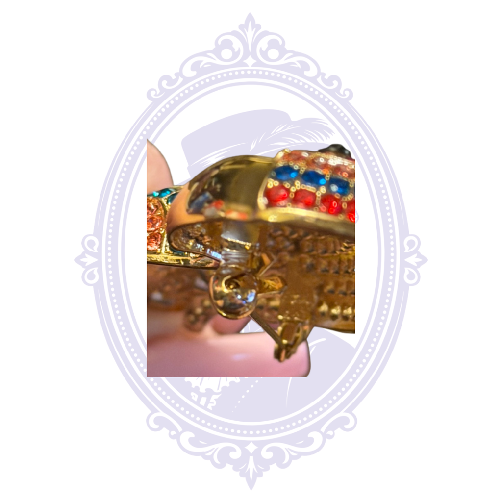 Oversized Multicolor Rhinestone Parrot Statement Brooch – Gold Tone