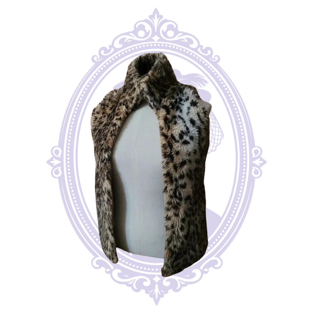 rue21 leopard-print faux fur vest, size small, photo 2