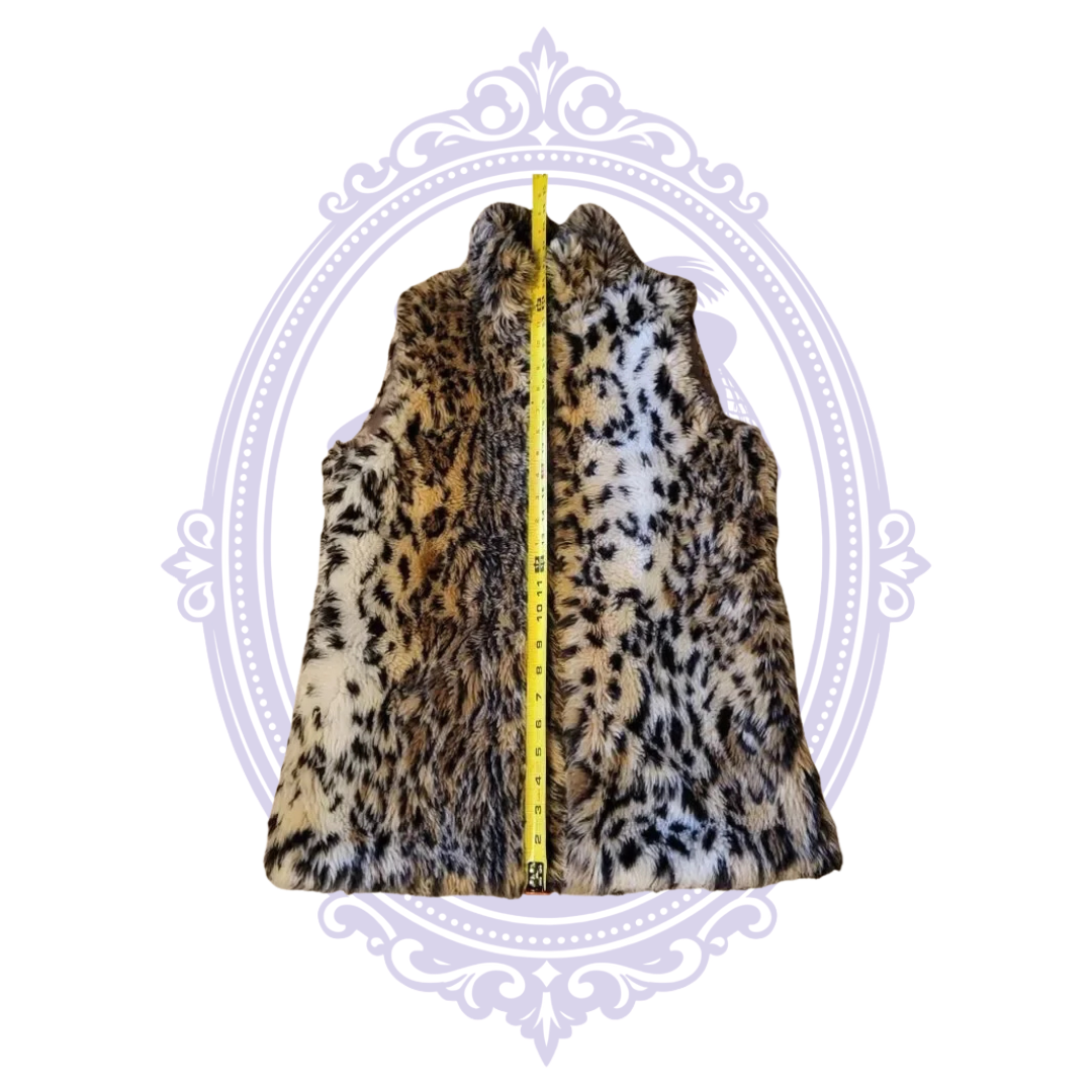 rue21 leopard-print faux fur vest, size small, photo 7