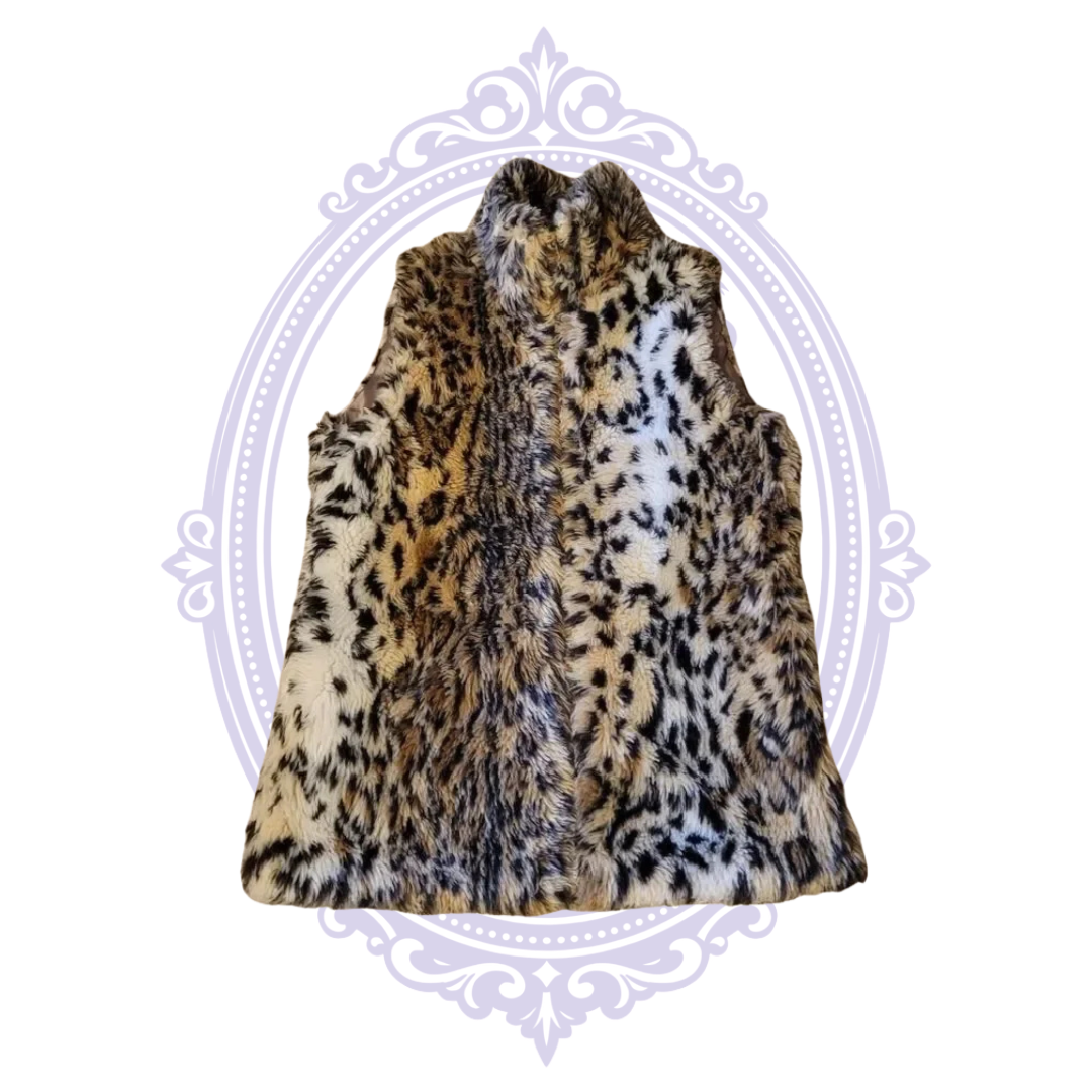 rue21 leopard-print faux fur vest, size small, photo 10