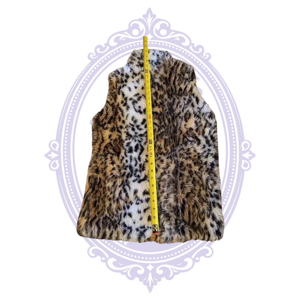 rue21 leopard-print faux fur vest, size small, photo 12