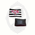 sephora cosmetic bag showing front design and back side