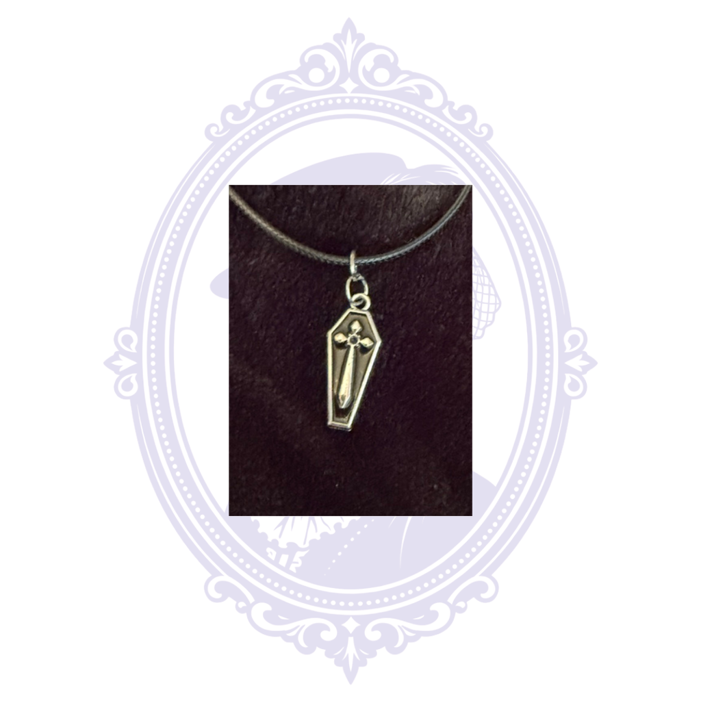 Cupboard Crafted Coffin Cross Gothic Necklace