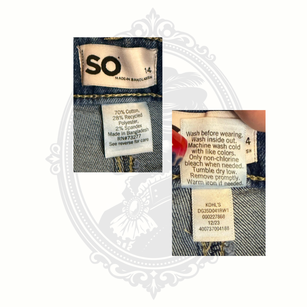 SO Medium Wash Cuffed Denim Shorts | Size 14