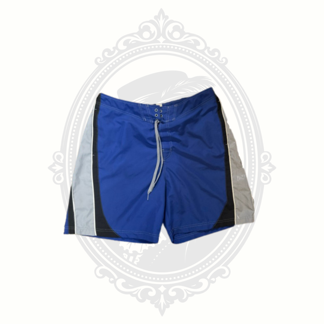 Speedo Men's Blue Colorblock Board Shorts Swim Trunks XL