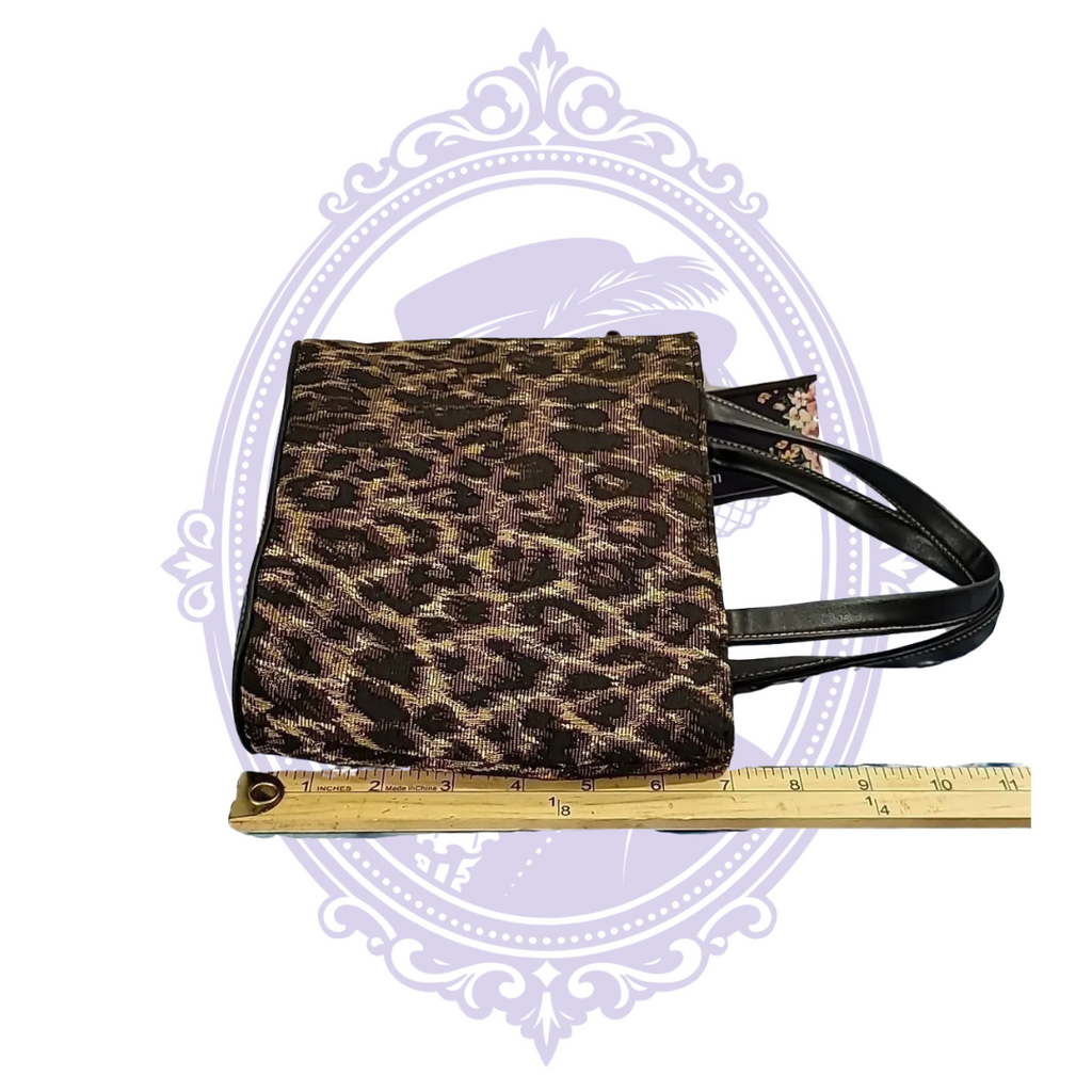 Leopard print St John's Bay mini tote front