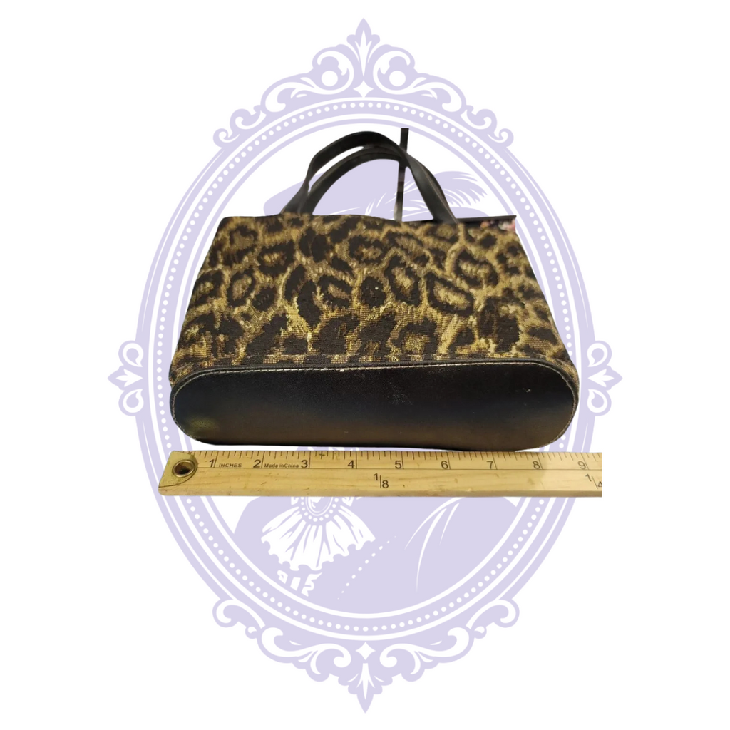 Leopard print St John's Bay mini tote back