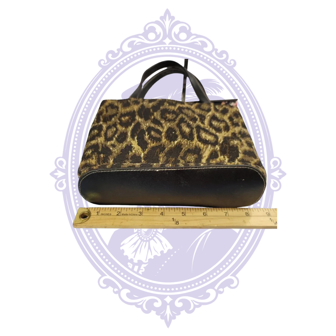 Leopard print St John's Bay mini tote back