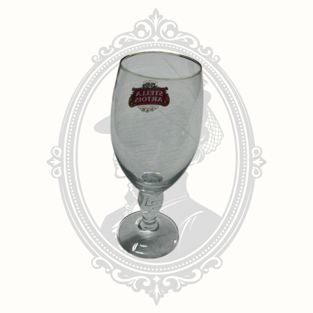 Stella Artois Belgian Beer Chalice Glass – Gold Rim 33cl