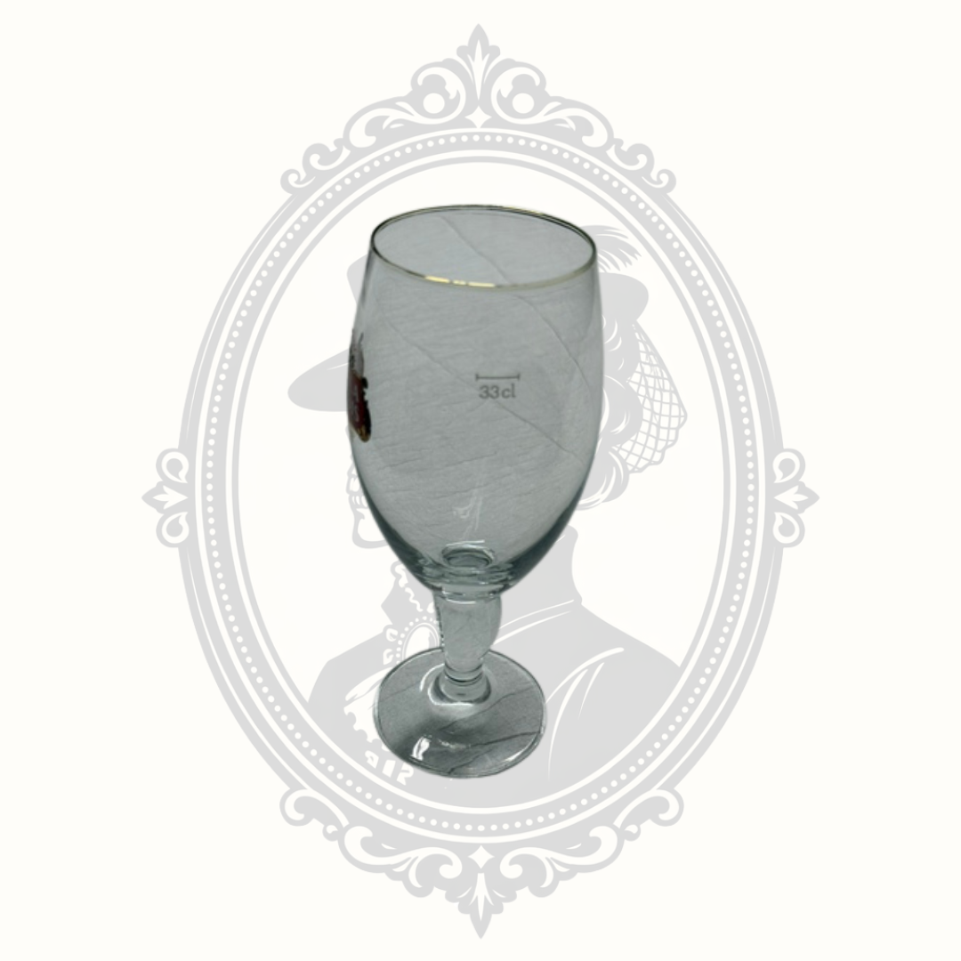 Stella Artois Belgian Beer Chalice Glass – Gold Rim 33cl