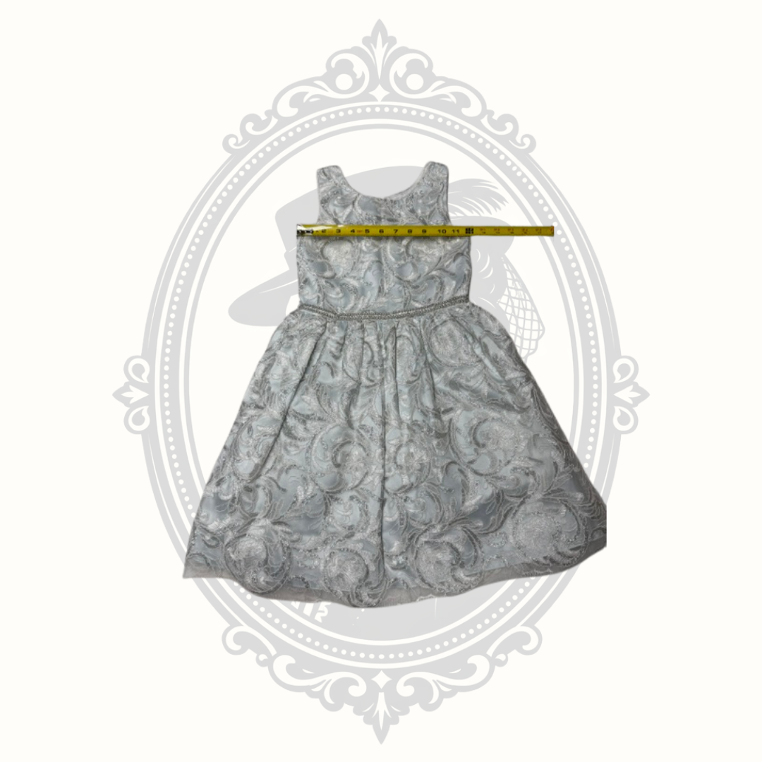 Sweet Kids Girls Ice Blue Embroidered Lace Special Occasion Dress Size 8 Made in USA