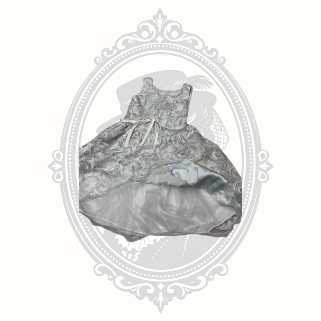 Sweet Kids Girls Ice Blue Embroidered Lace Special Occasion Dress Size 8 Made in USA