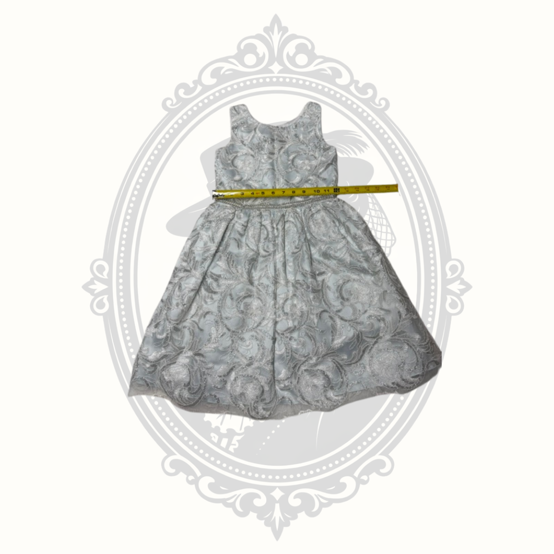 Sweet Kids Girls Ice Blue Embroidered Lace Special Occasion Dress Size 8 Made in USA