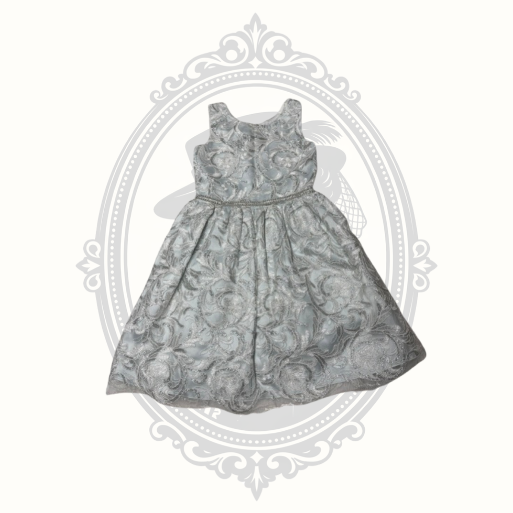 Sweet Kids Girls Ice Blue Embroidered Lace Special Occasion Dress Size 8 Made in USA