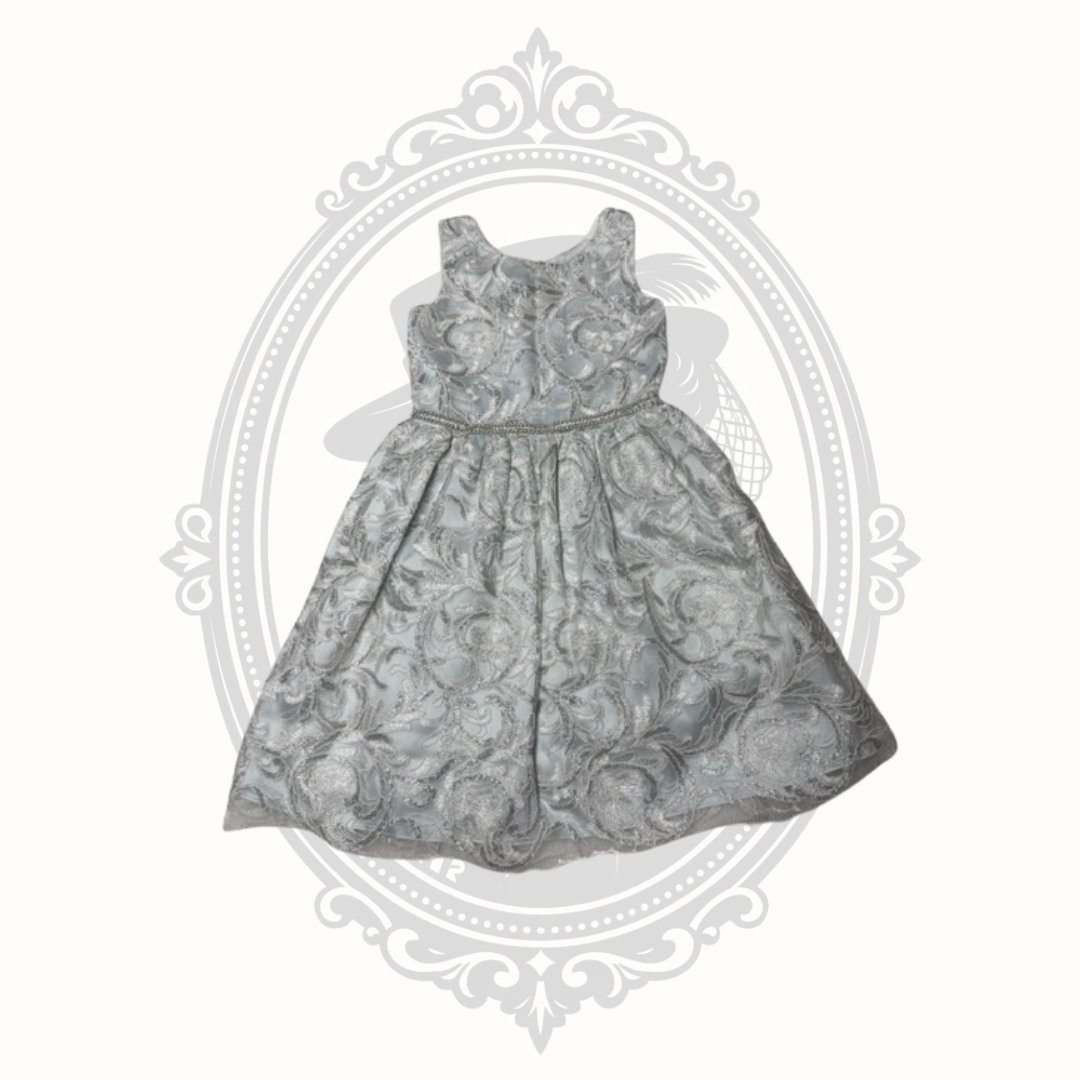 Sweet Kids Girls Ice Blue Embroidered Lace Special Occasion Dress Size 8 Made in USA