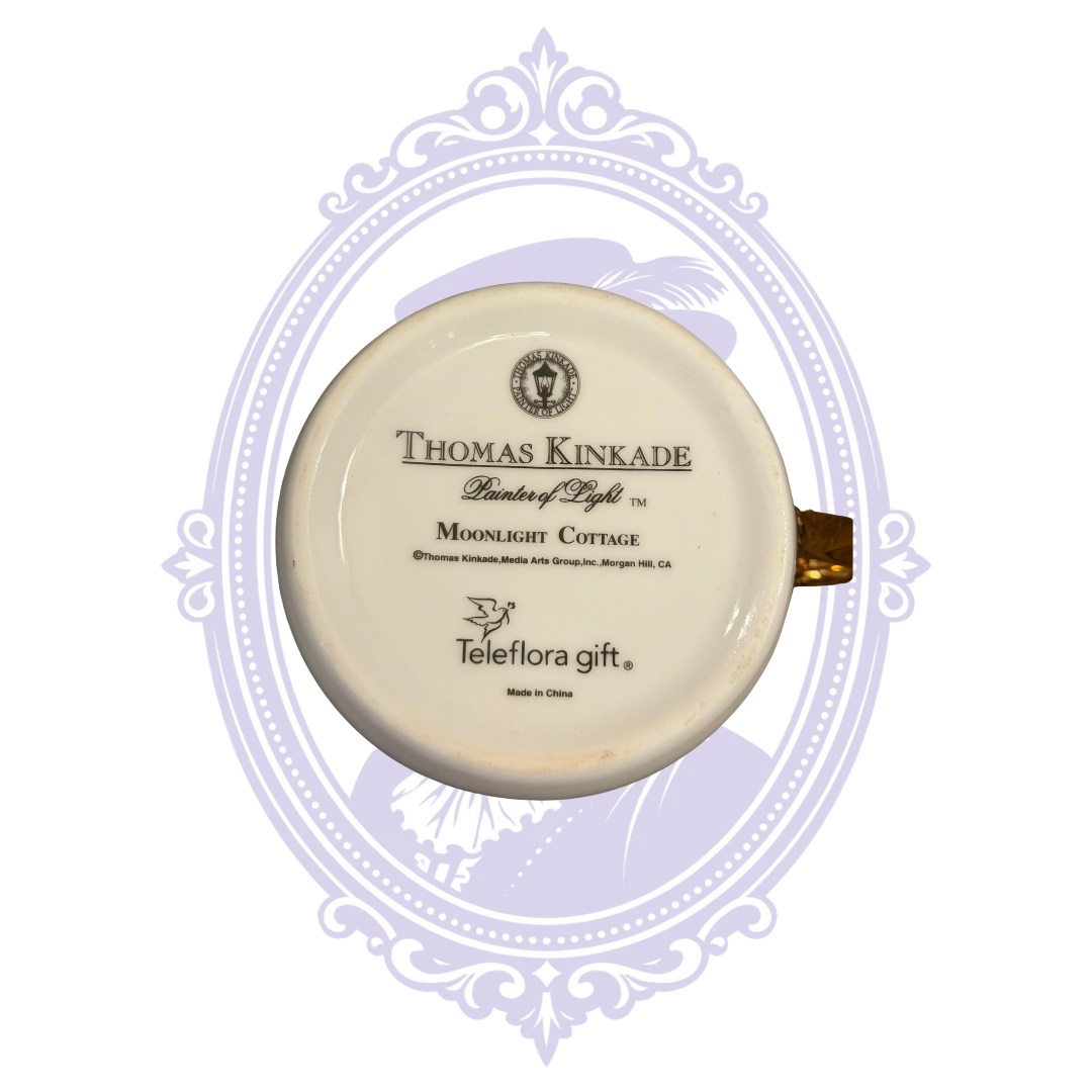 Thomas Kinkade Painter of Light Moonlight Cottage collectible mug, additional product view.