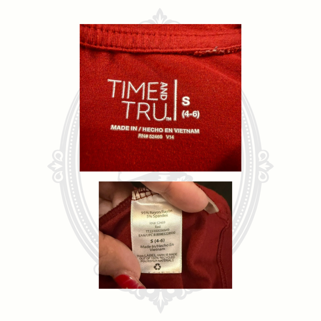 Time and Tru Red Sleeveless Swing Dress with Pockets Women's Small (4-6)